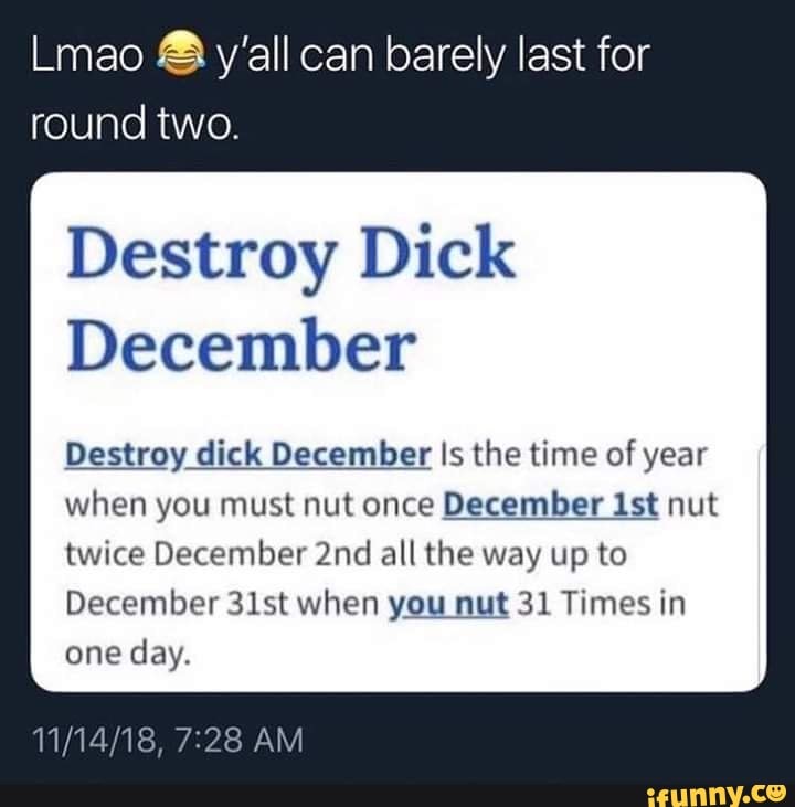 donny winchester recommends destroy your dick december pic
