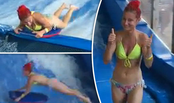 brianne mcalister recommends girl loses bikini bottom at water park pic