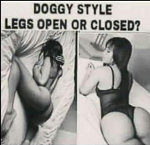 doggy style legs closed