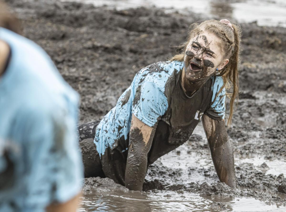 bernie feeney add photo girl falls in mud