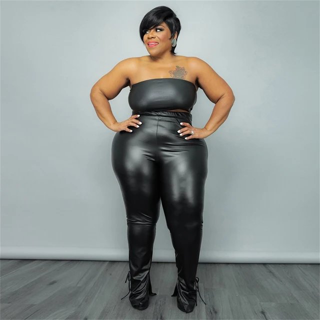 Best of Fat women in leather