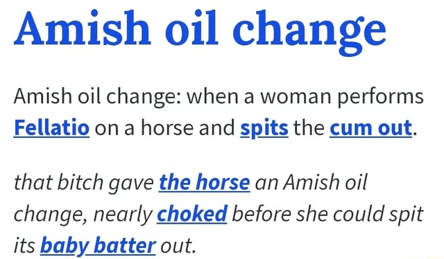 Amish Oil Change Video dildo rabbit