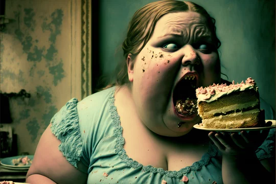 bruce bollinger add photo fat chick eating cake