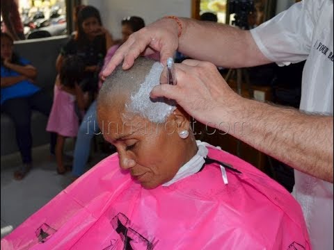 amalina nadiah add photo woman headshave in barbershop