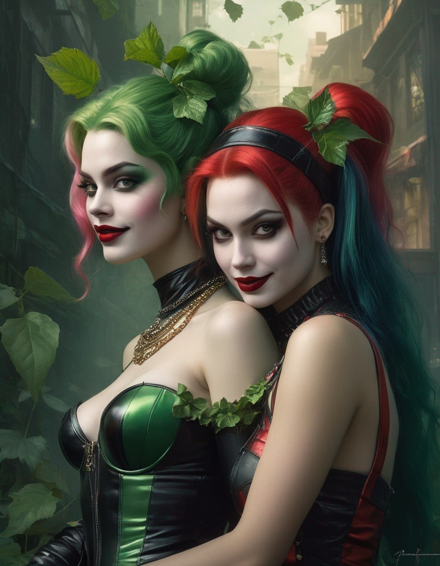 baswa raj recommends sexy harley quinn and poison ivy pic