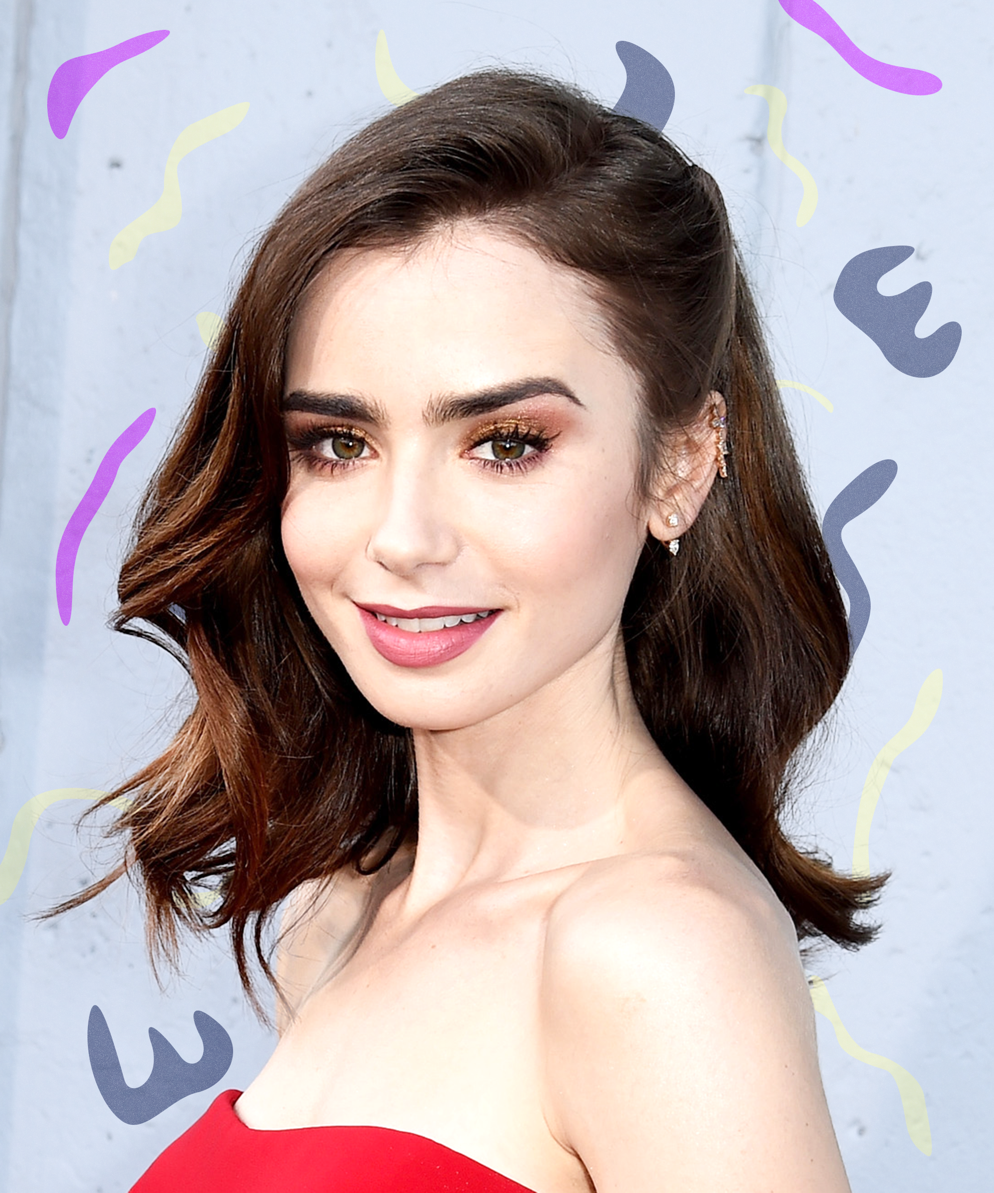 barron oneal share lily collins fakes photos