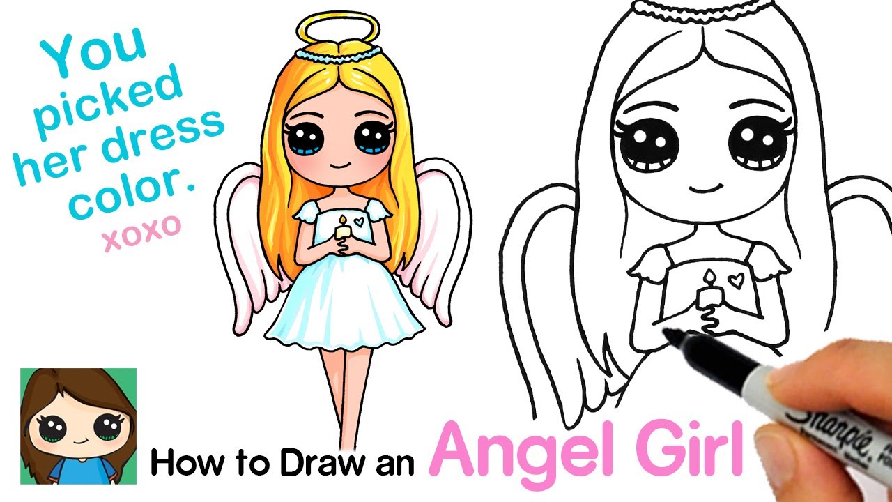 Best of How to draw cartoon angel