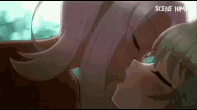 anime french kiss gif