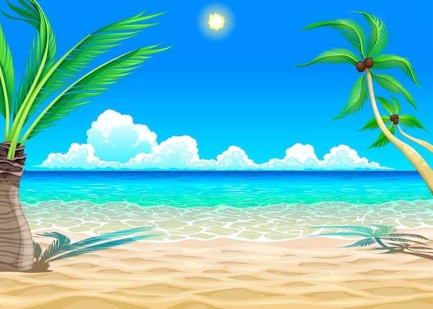 cartoon pictures of the beach