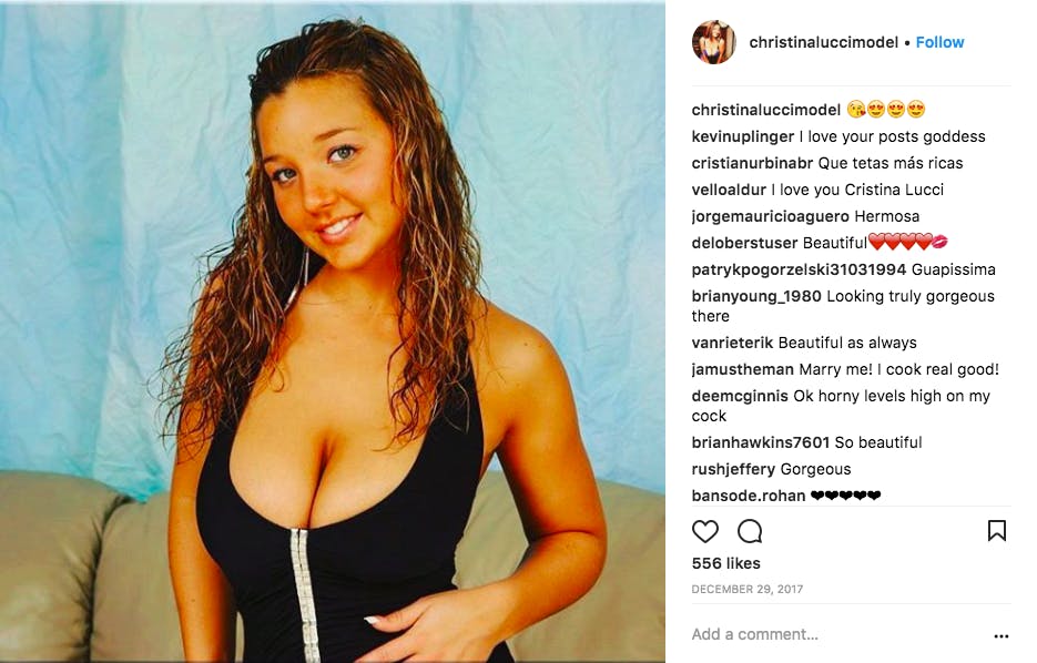 diane mendolia recommends christina lucci boobs pic