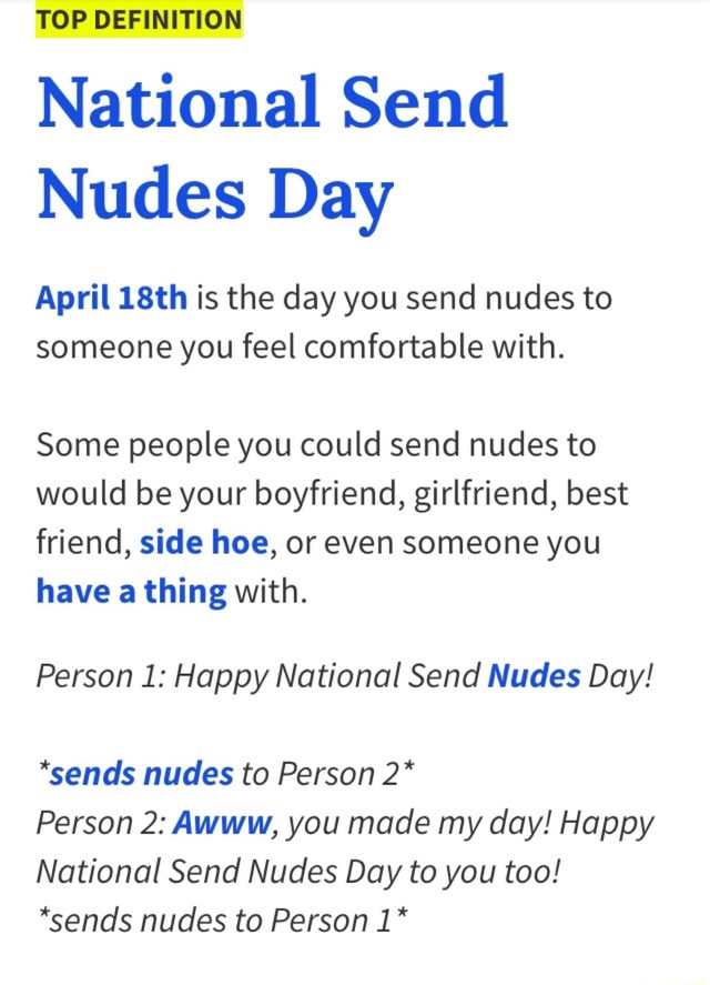 chanchal bhandari recommends national send nude day pic