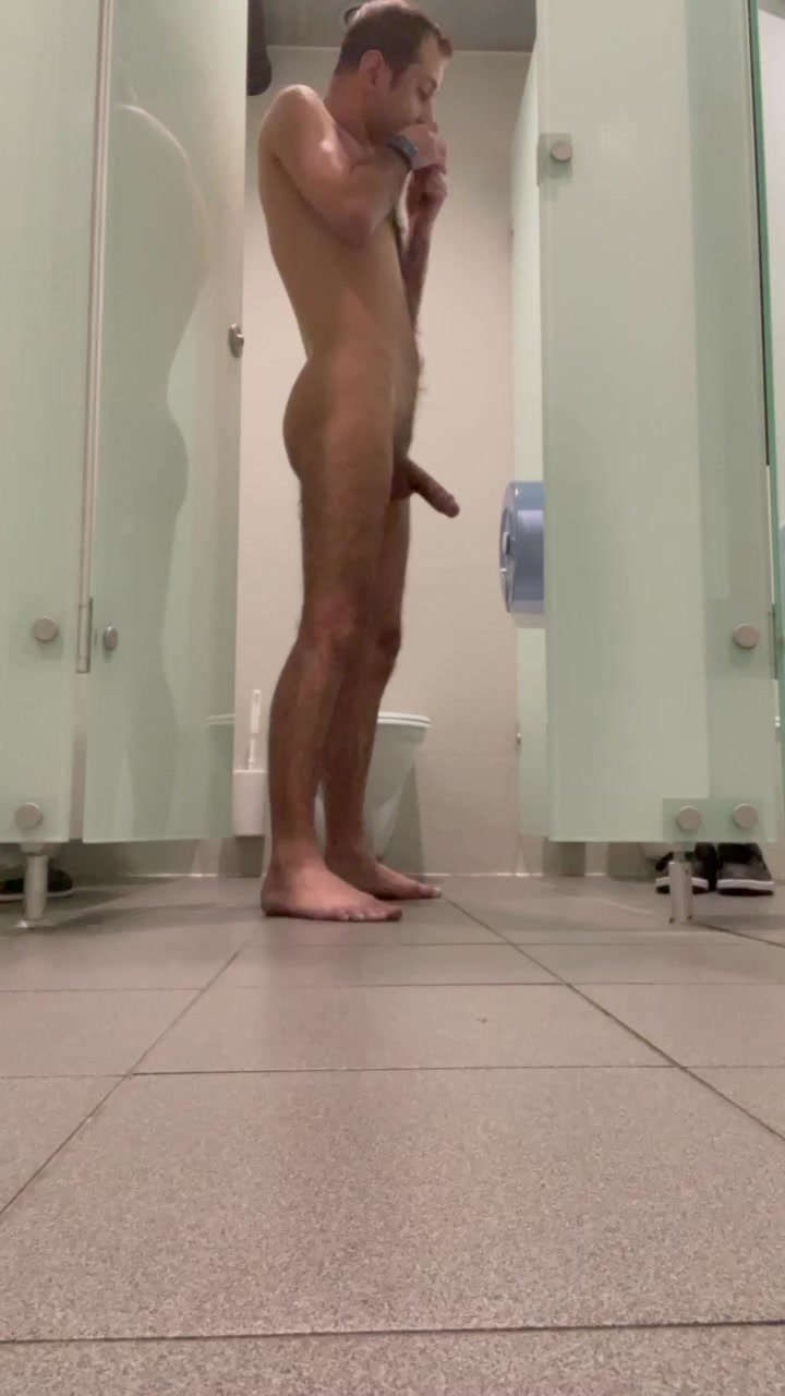 Naked In Public Bathroom first pussy