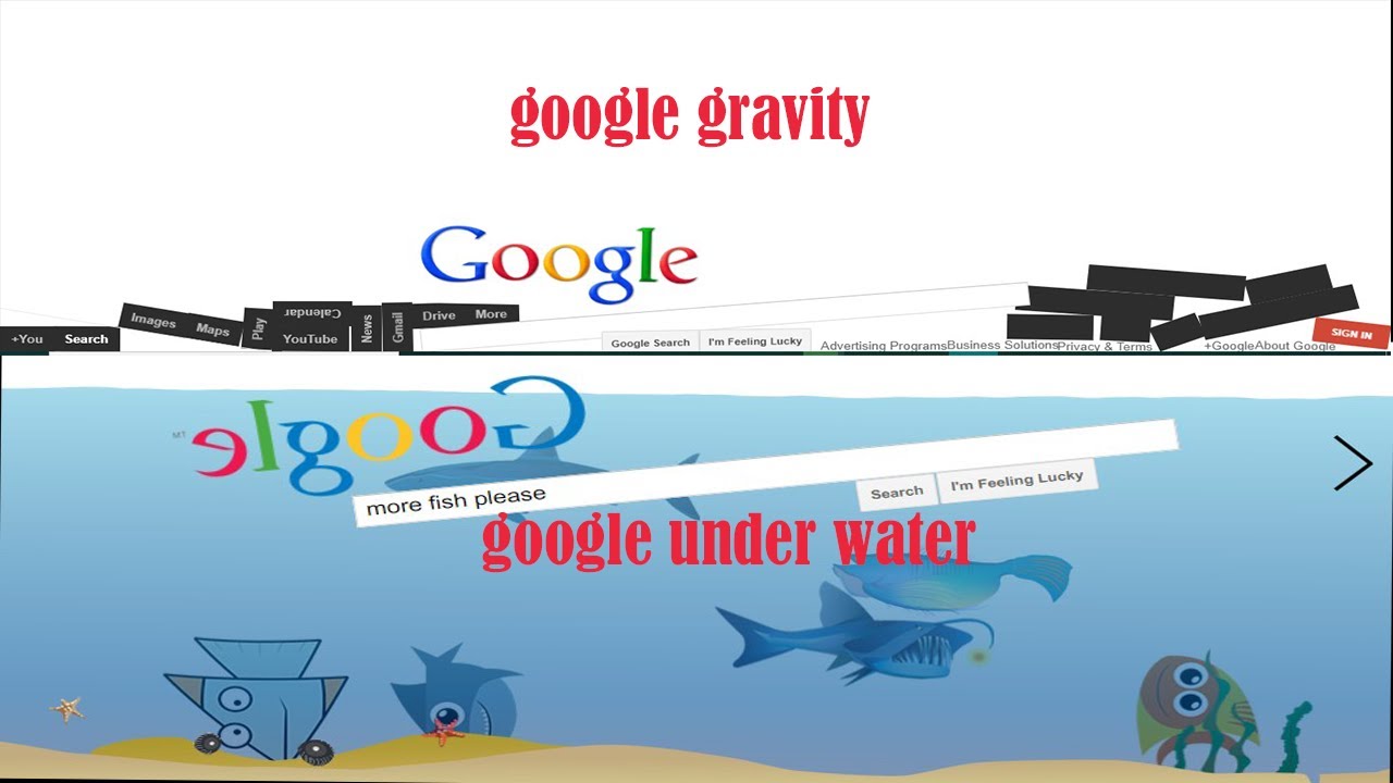 do google gravity underwater