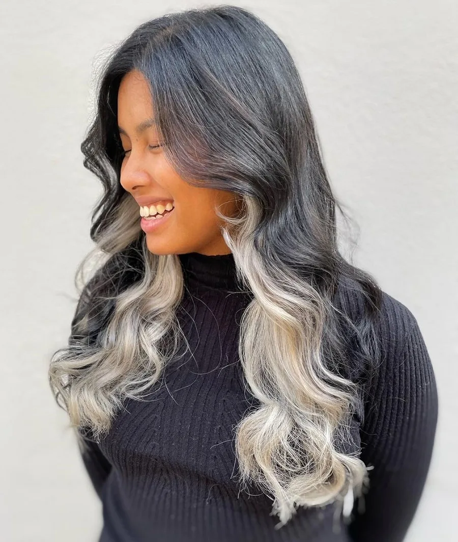 divya deepa recommends Black And Blonde Underneath Hair