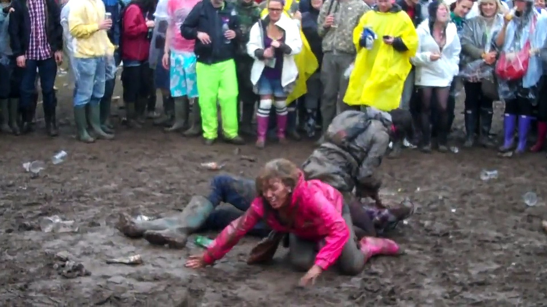 Best of Girl falls in mud