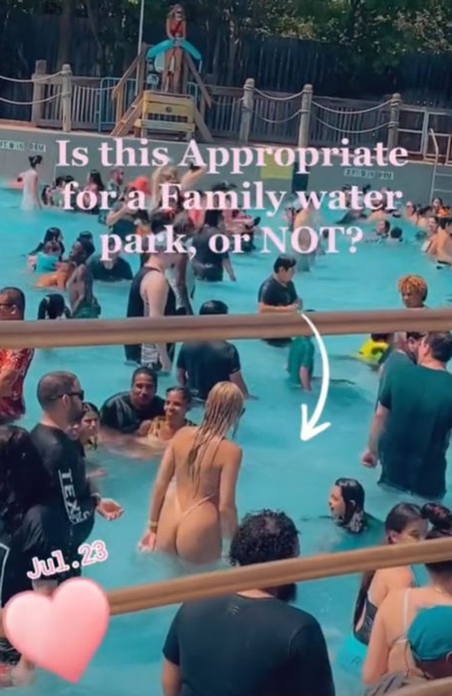 dominic greer add girl loses bikini bottom at water park photo