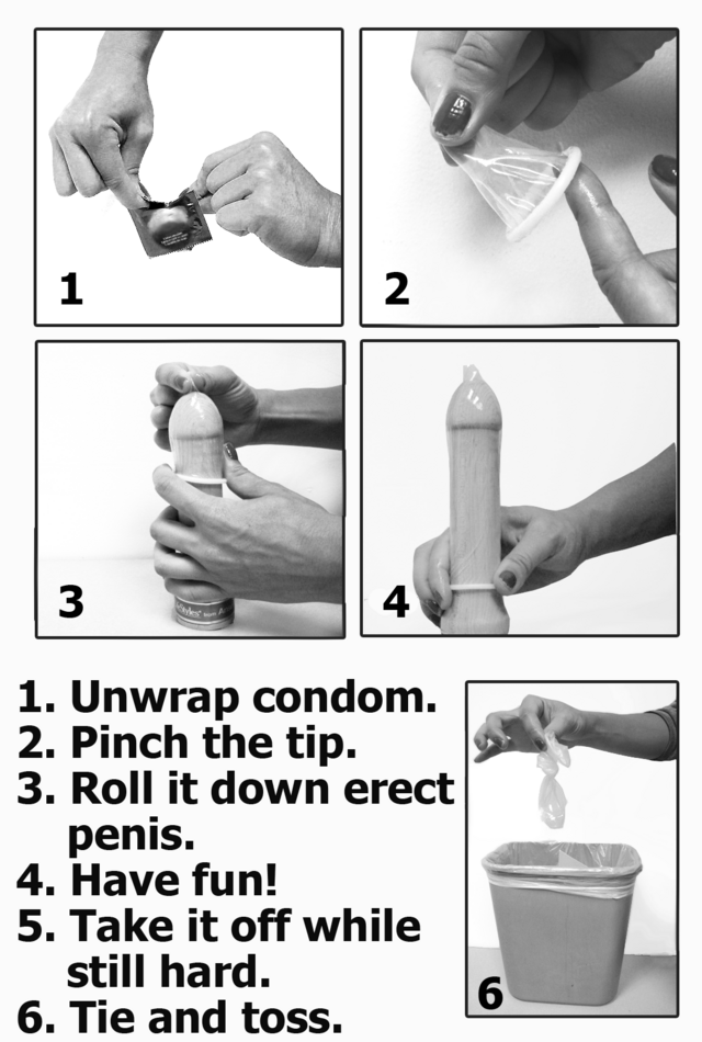 how to put on a condom nsfw
