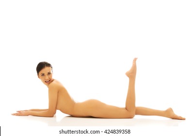 nude woman lying on stomach