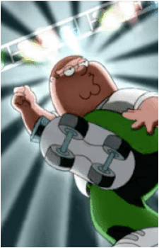 peter griffin roller skating gif
