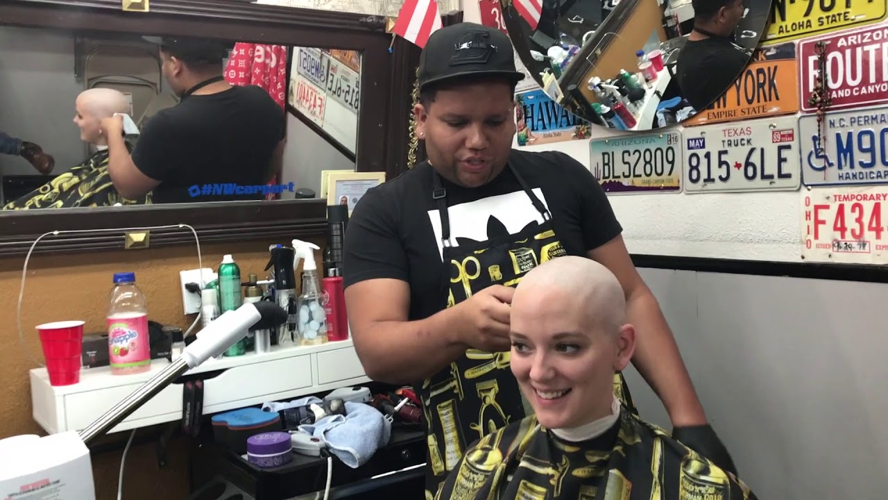 cristina dejesus recommends Woman Headshave In Barbershop